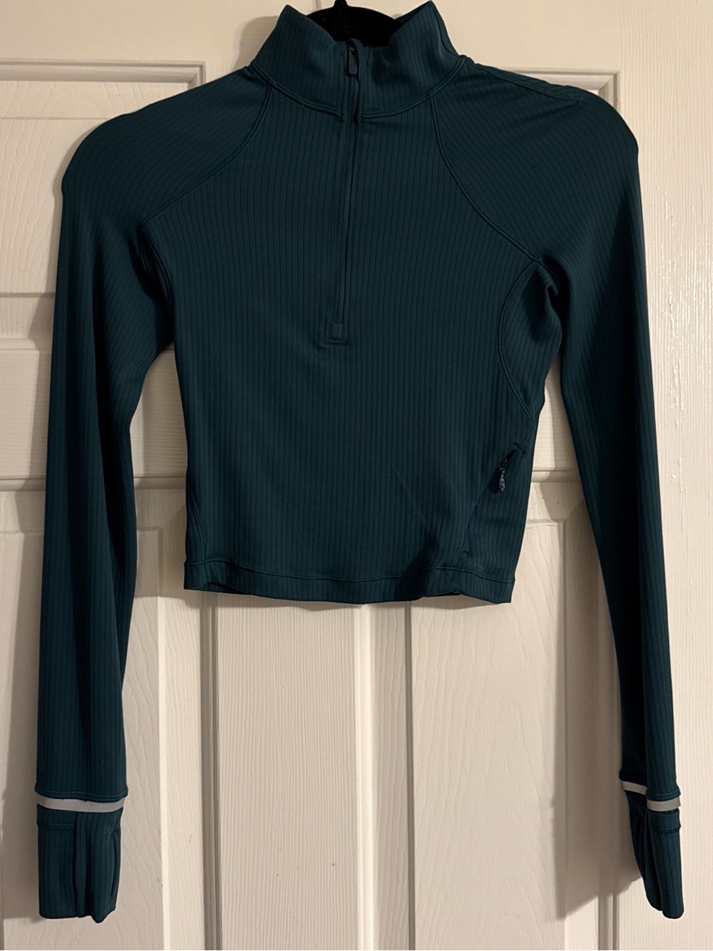 Lululemon Long Sleeve Half-Zip Crop Top - Teal